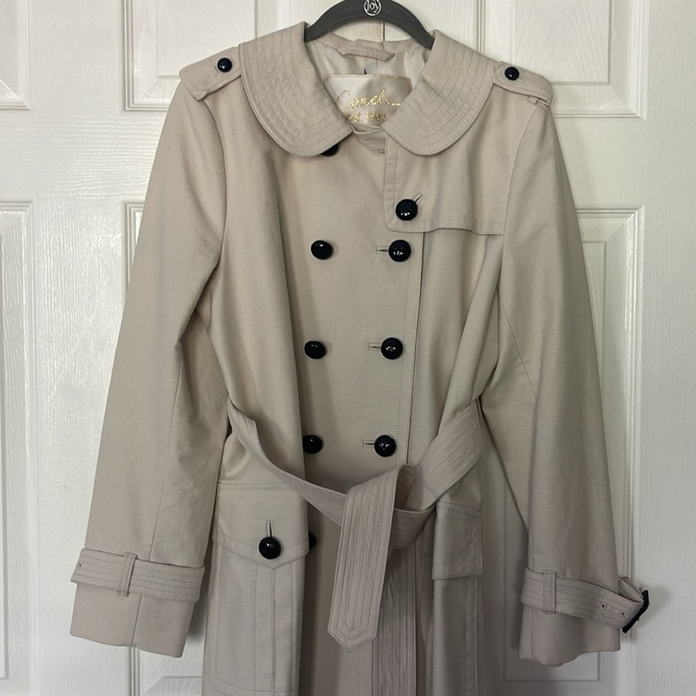 Coach 1941 Cream Trench Coat - Picture 4 of 10